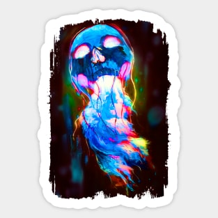 Jellyfish Skull Sticker